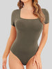 Square Neck Thong Bodysuit